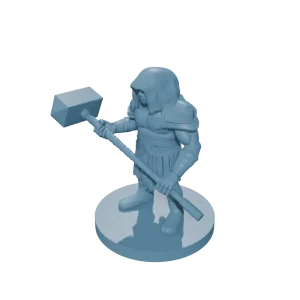 Dwarf Barbarian with Maul &  mask