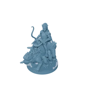 Halfling Cavalier with Basilisk