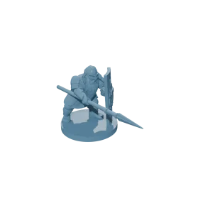 Dwarf Male Fighter 6 spear and shield