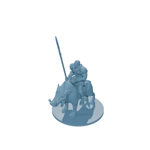 Half Orc Barbarian riding Boar