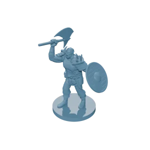 Half Orc Barbarian w BattleAxe&Shield