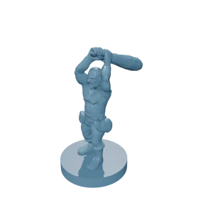 Halfling Barbarian Swinging a Club