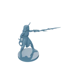 Hobgoblin Female Fighter with Lightning Spear n Whip