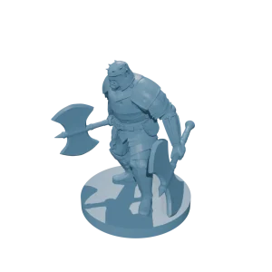 Orc Fighter 2 w two greataxes