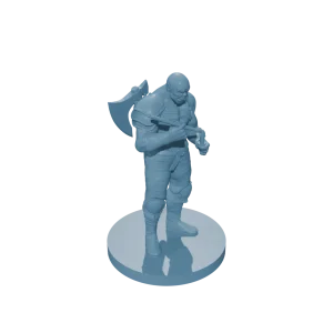 Orc Male Barbarian 2 painting a mini
